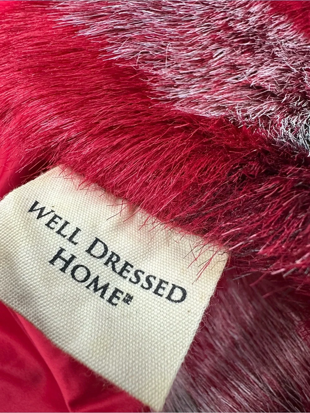 Well Dressed Home Luxury Plush Buffalo Plaid Faux Fur Christmas Tree Skirt